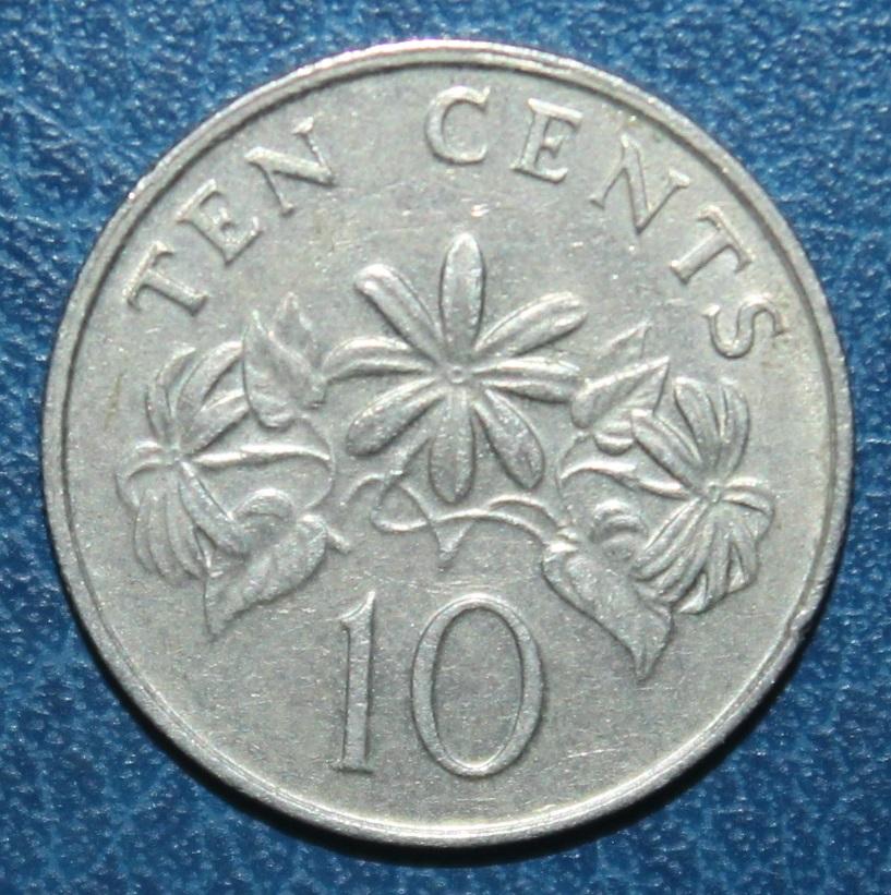 10 центов Сингапур 1988