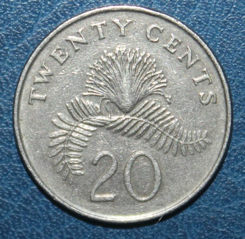 20 центов Сингапур 1987