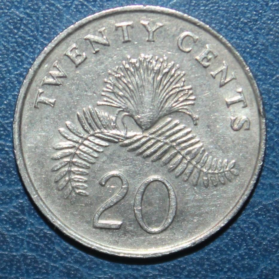 20 центов Сингапур 1991