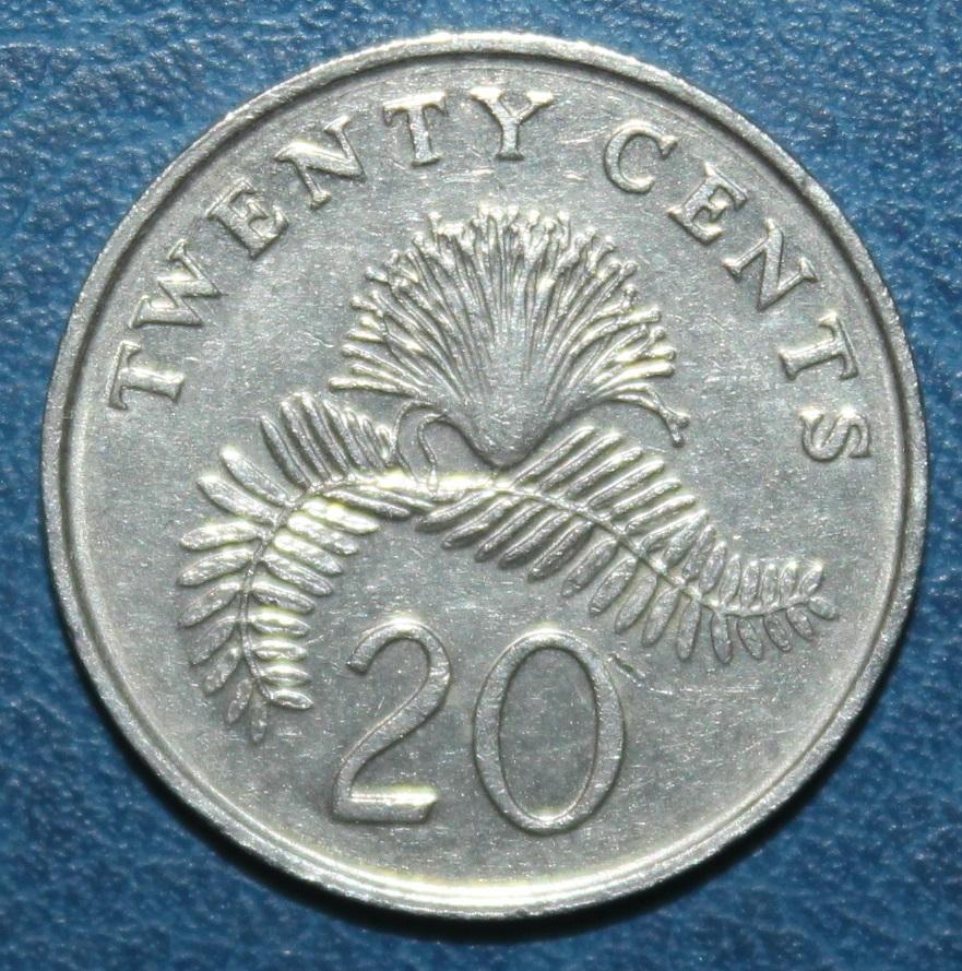 20 центов Сингапур 1993 лот 2