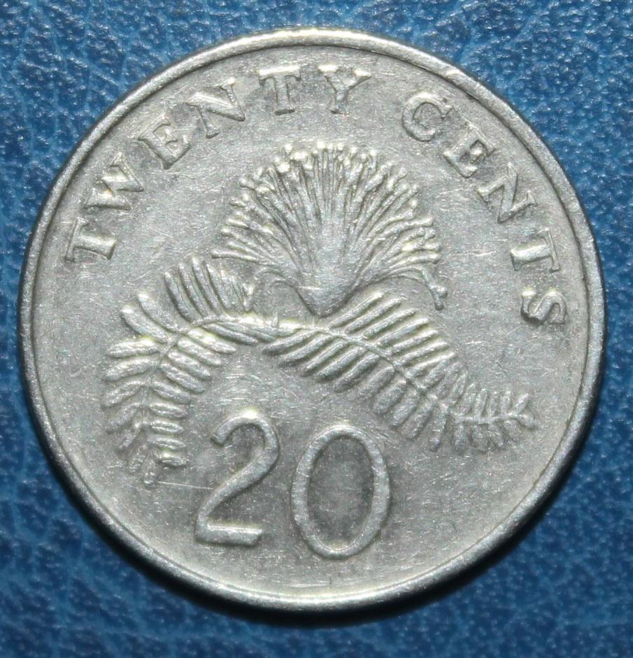 20 центов Сингапур 1996