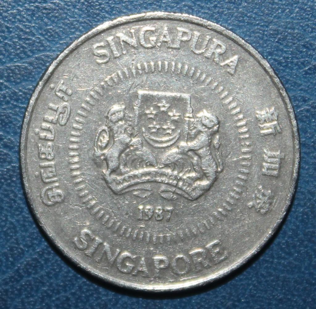 50 центов Сингапур 1987 1
