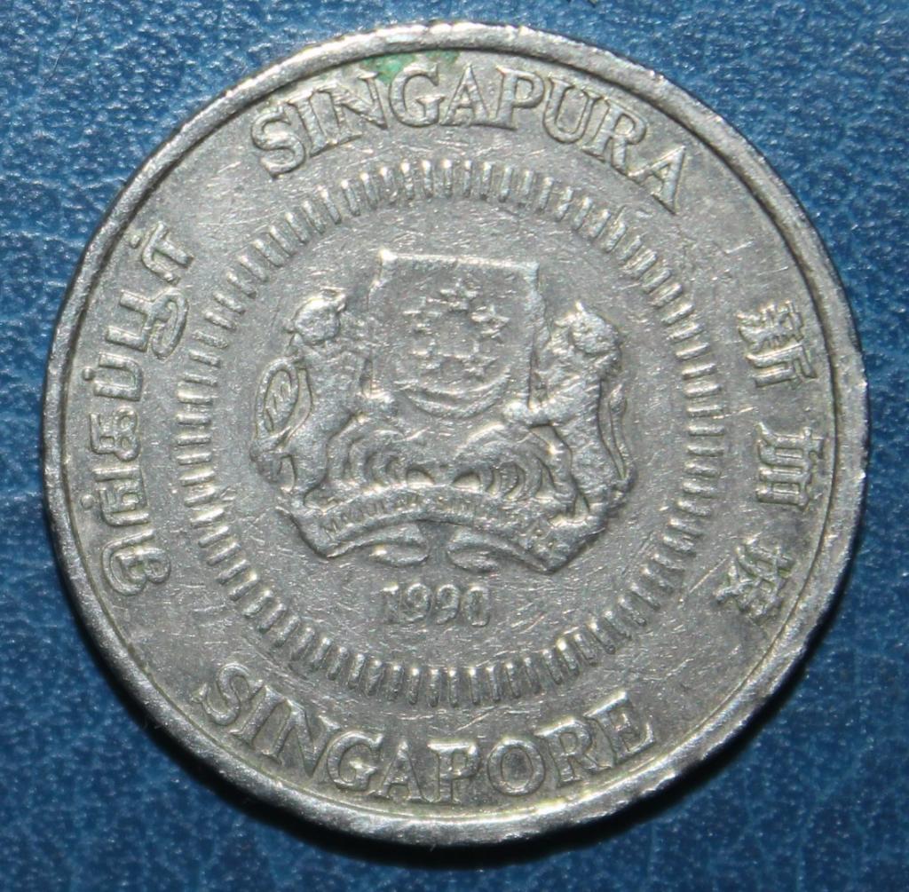 50 центов Сингапур 1990 1