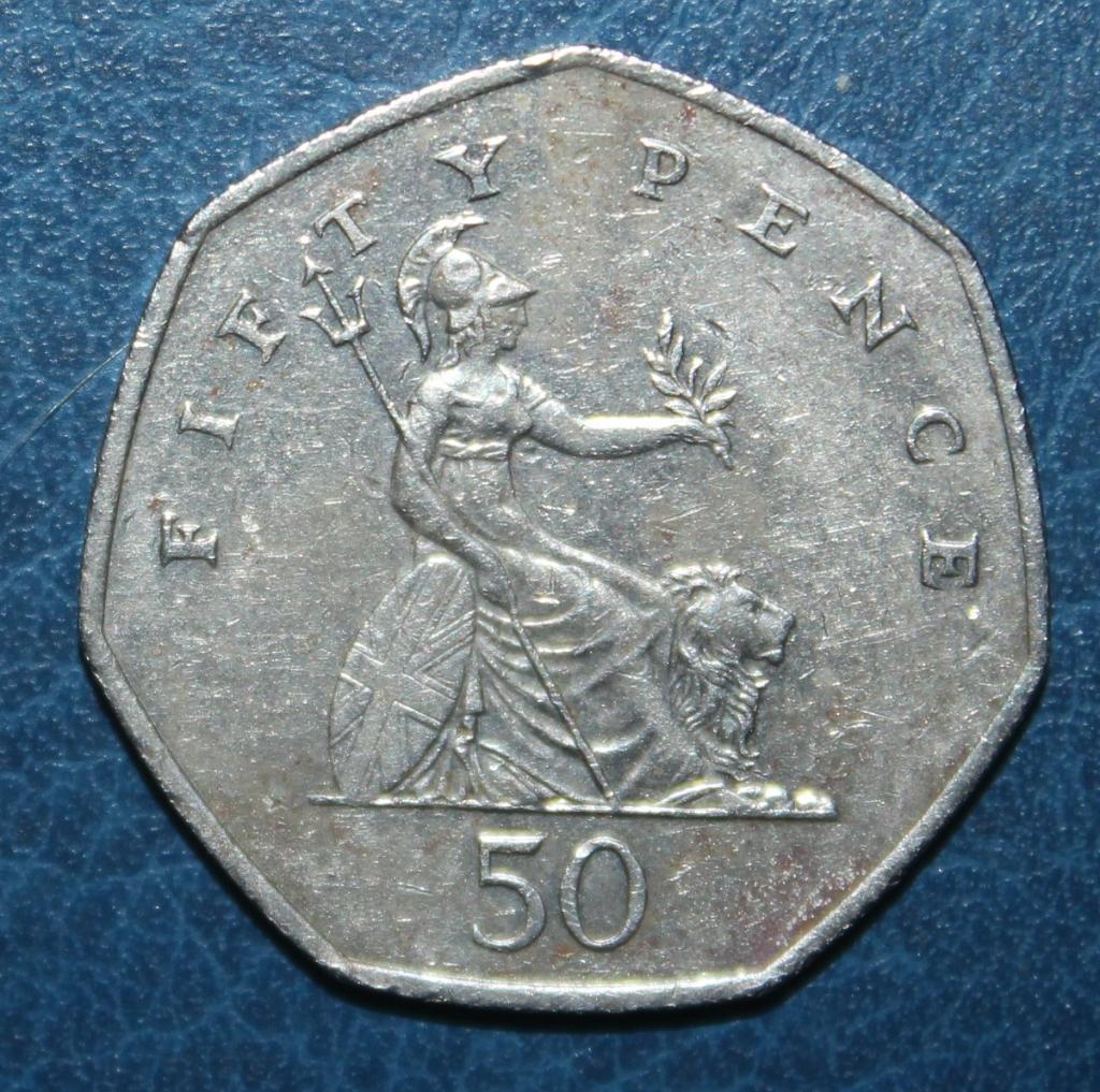 50 пенсов Великобритания 1997