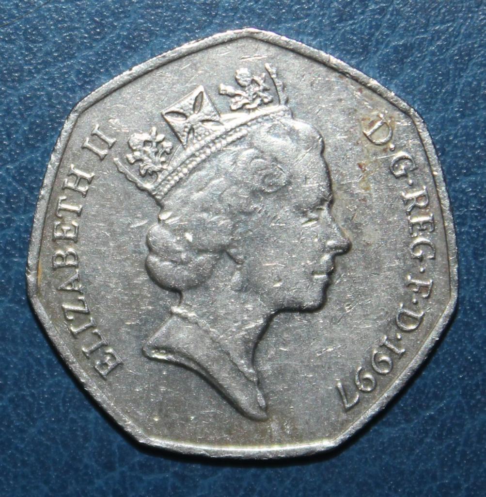 50 пенсов Великобритания 1997 1