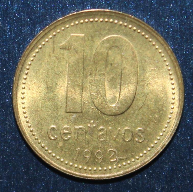10 сентаво Аргентина 1992