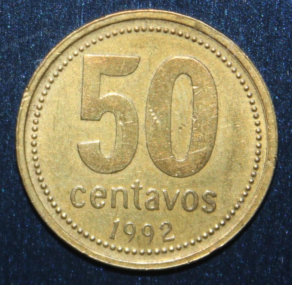 50 сентаво Аргентина 1992