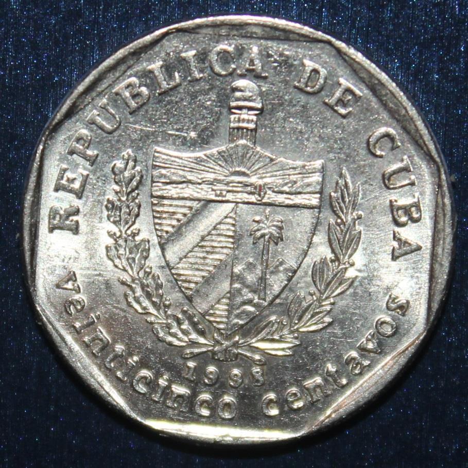 25 сентаво Куба 1998 1