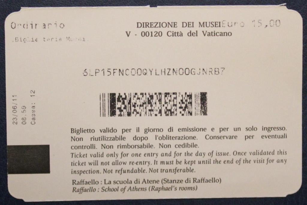 Билет в Музеи Ватикана 1