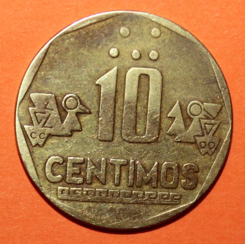 10 сентимо Перу 1992