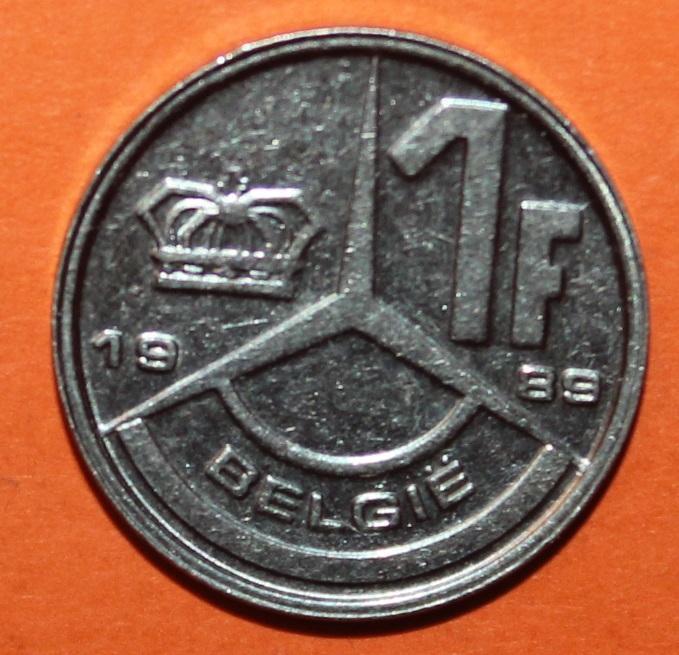 1 франк Бельгия 1989 (фламанд.)