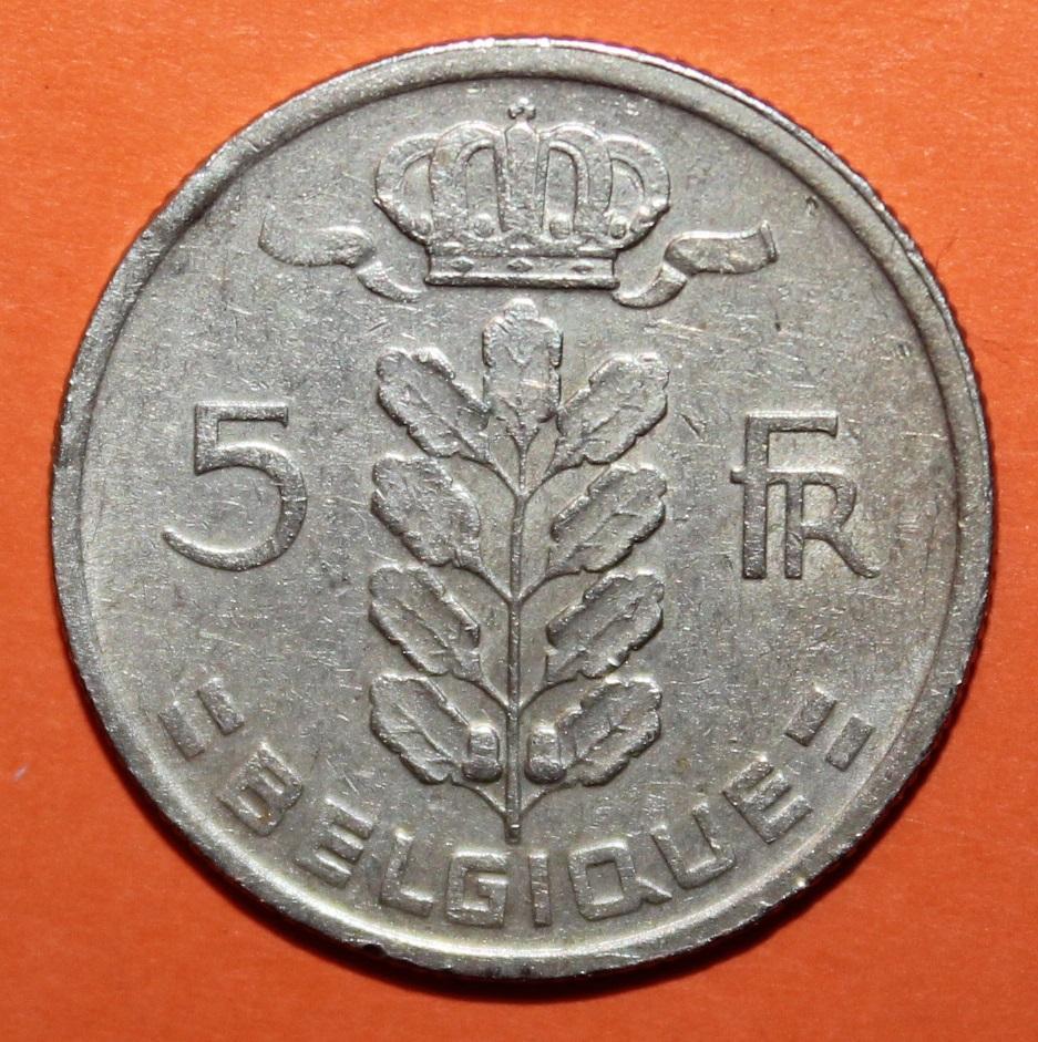5 франков Бельгия 1970 (франц.)