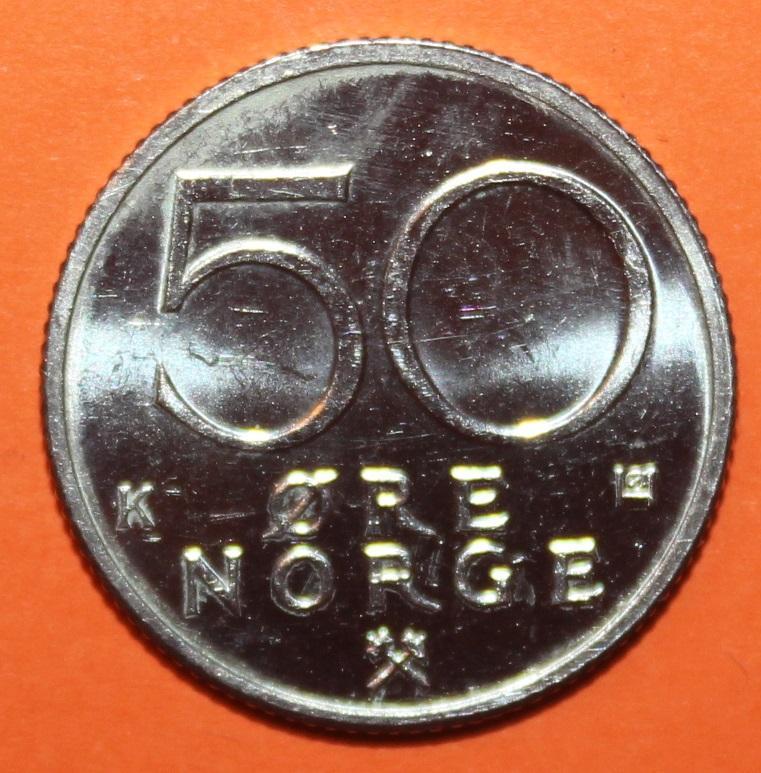 50 эре Норвегия 1990