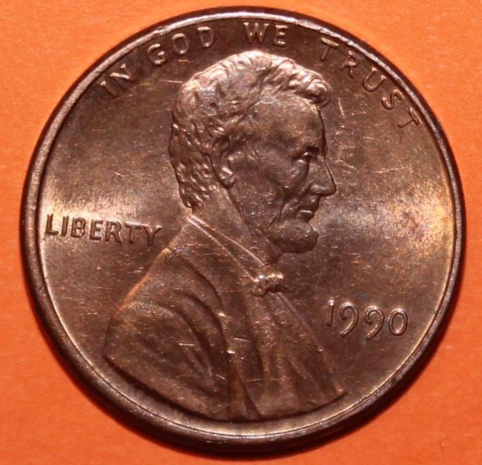 1 цент США 1990 1