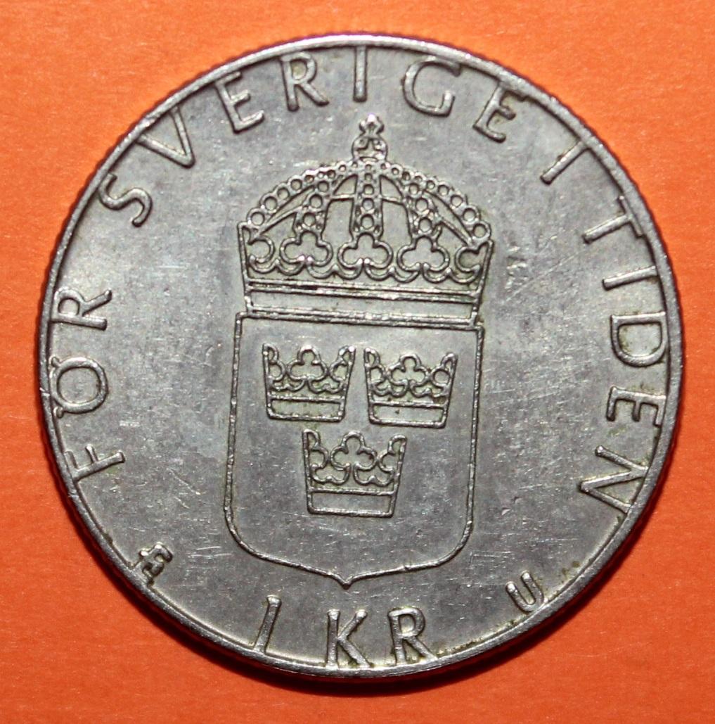 1 крона Швеция 1977