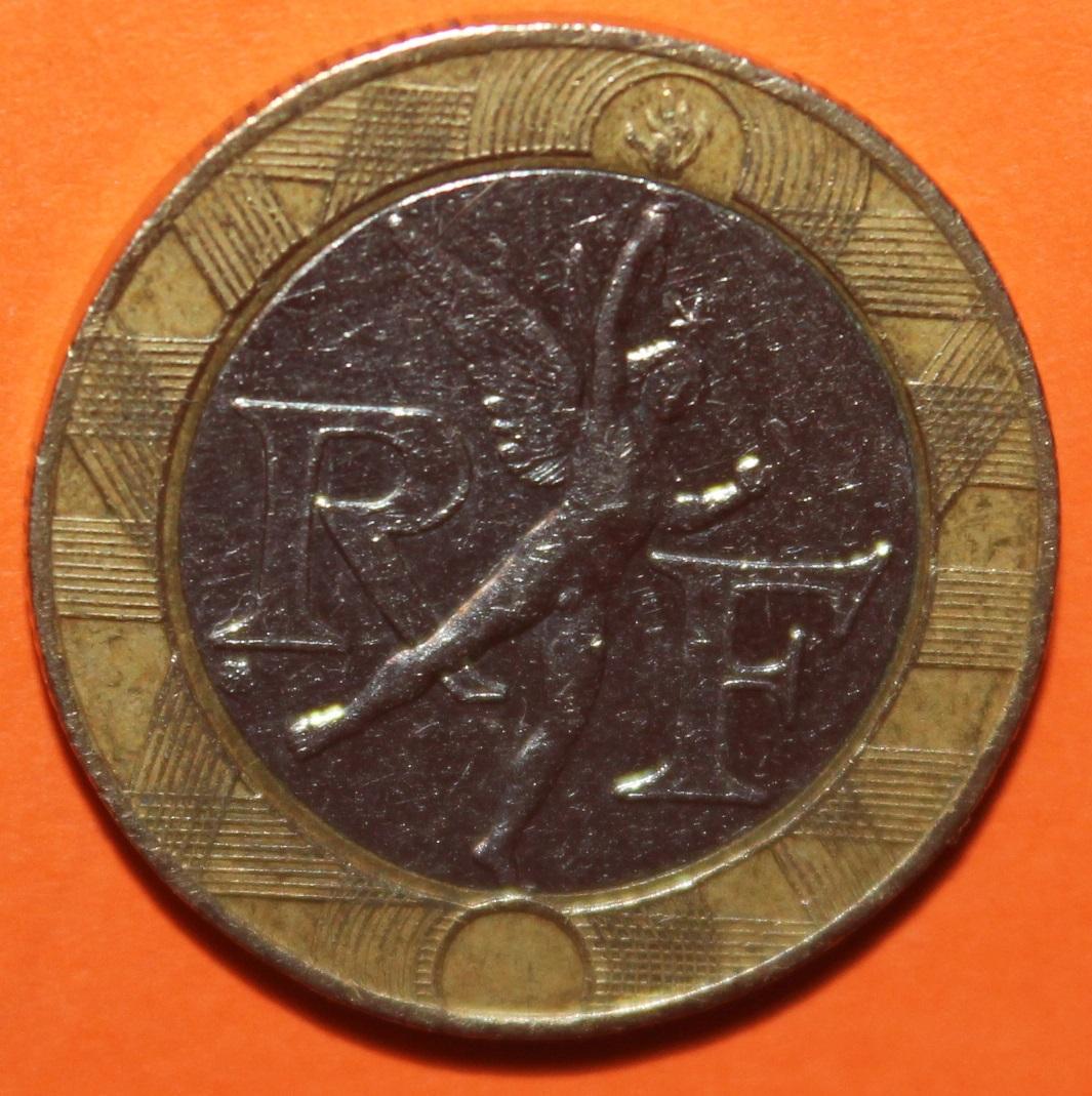 10 франков Франция 1988 биметалл 1