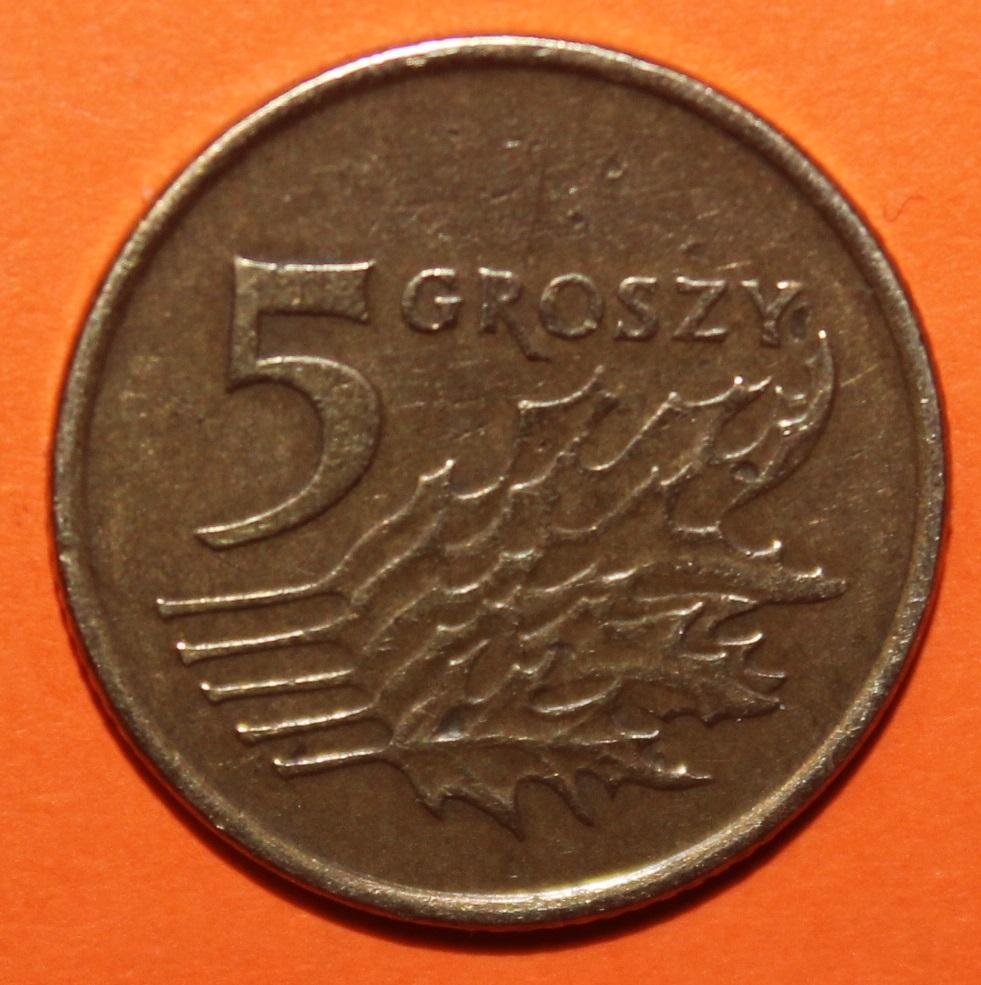 5 грошей Польша 1991