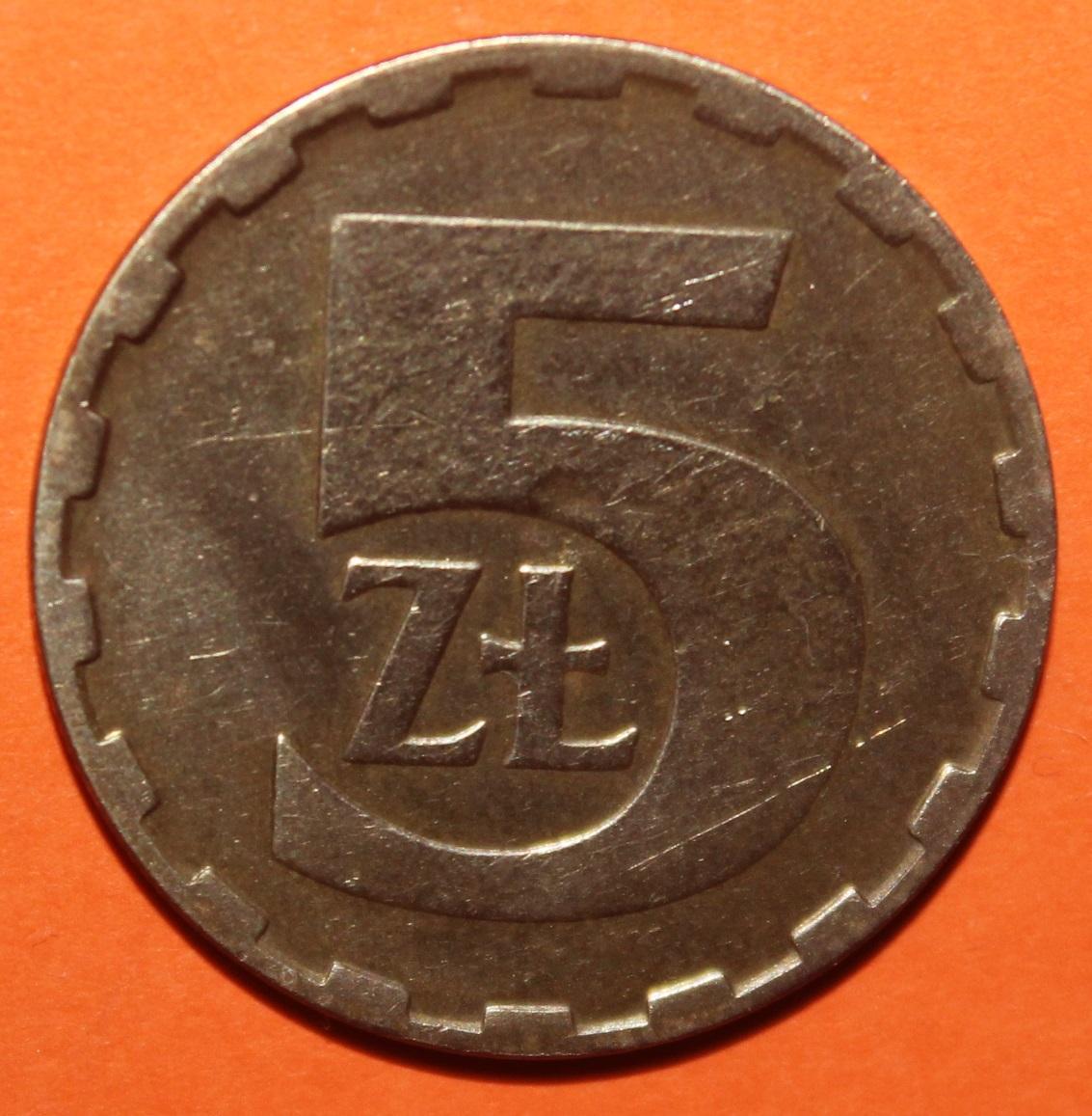 5 злотых Польша 1986