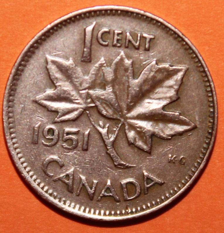 1 цент Канада 1951