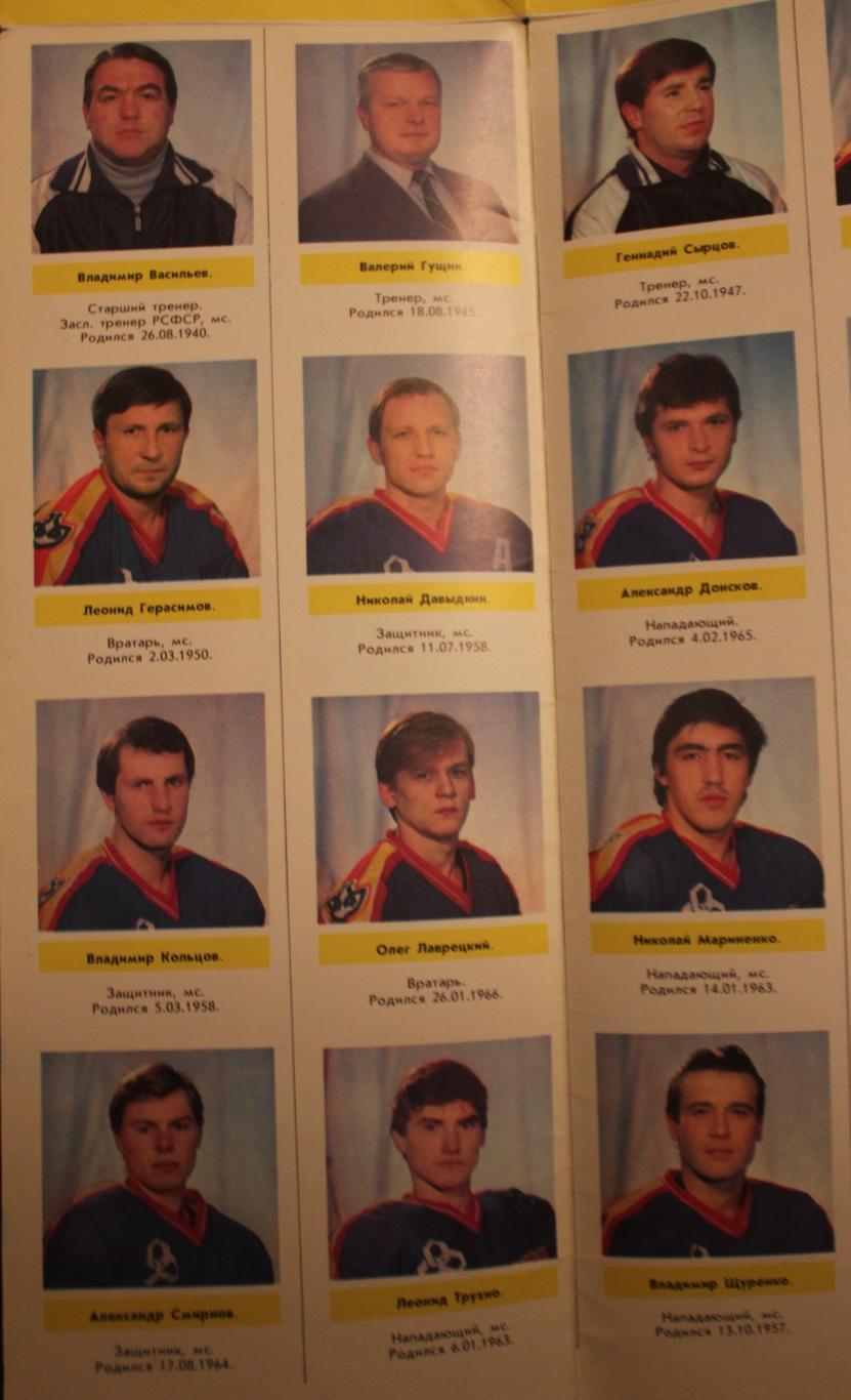 Хоккей. Химик Воскресенск 1986-87 3