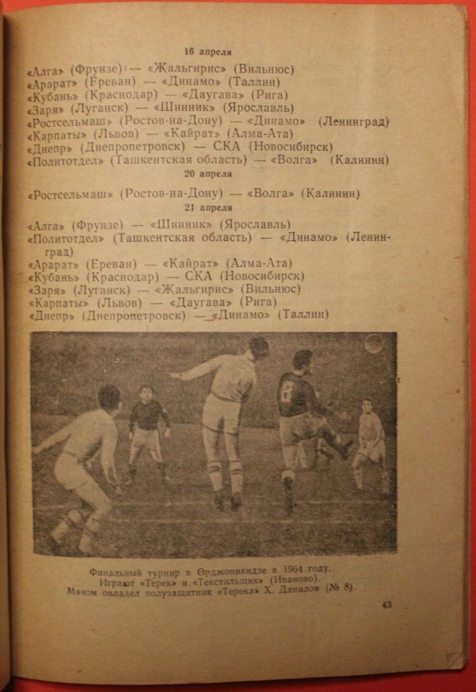 Футбол 1965 Грозный 4