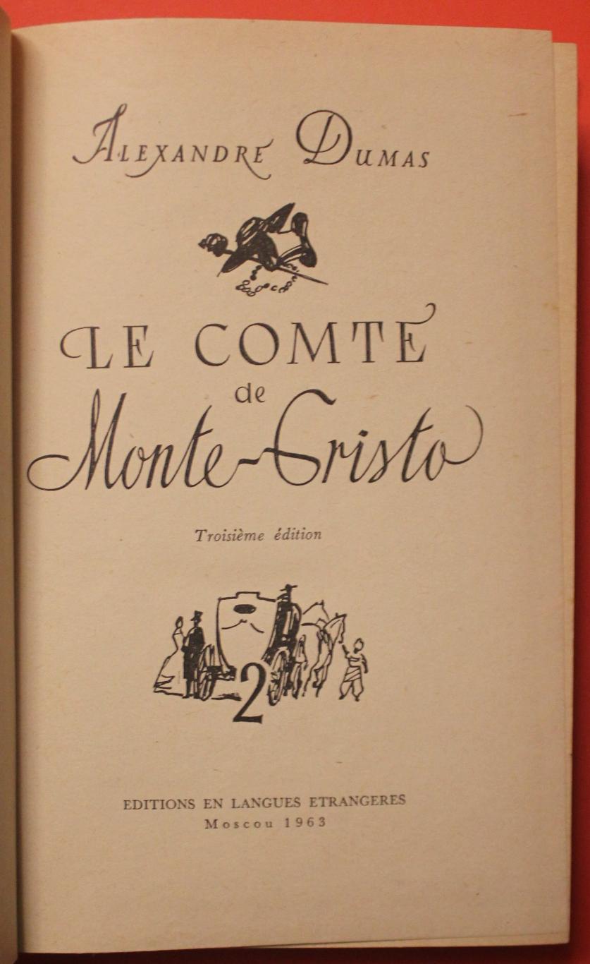 Александр Дюма Граф Монте-Кристо в двух томах на французском языке изд. 1963 3
