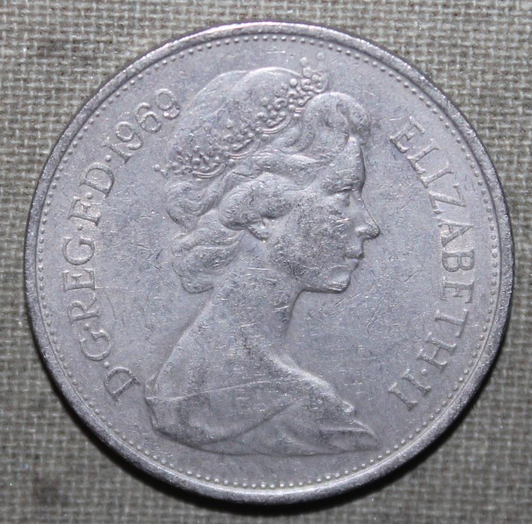 10 новых пенсов Великобритания 1969