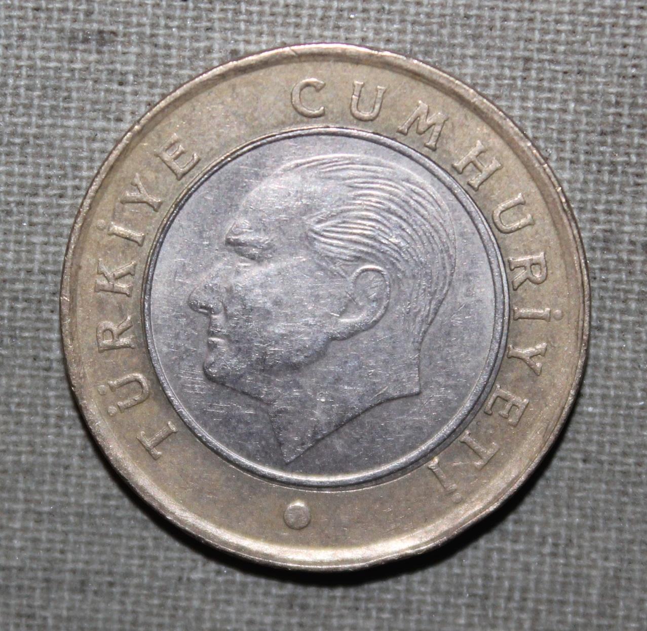 1 лира Турция 2014, биметалл 1