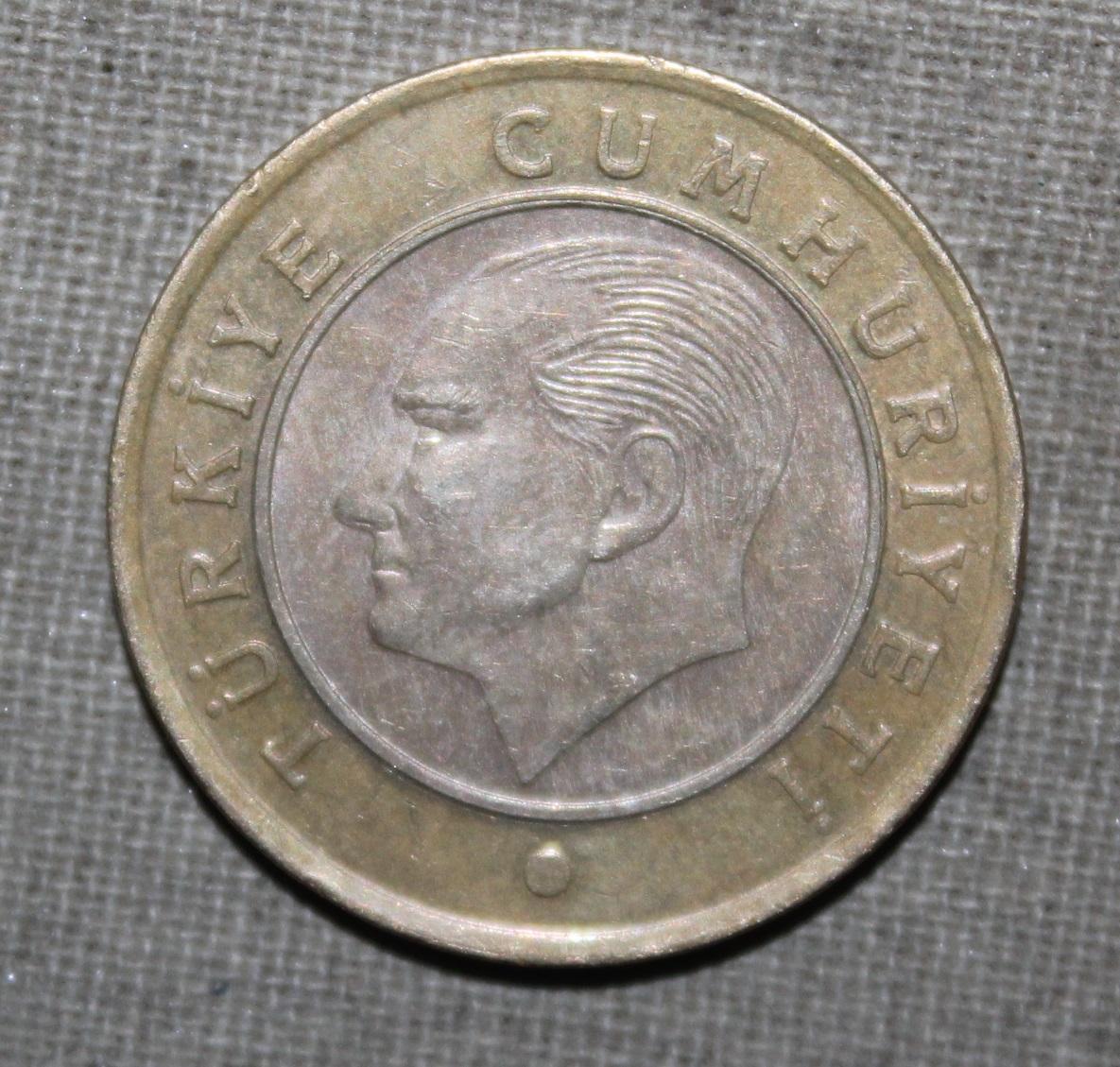 1 лира Турция 2015, биметалл 1