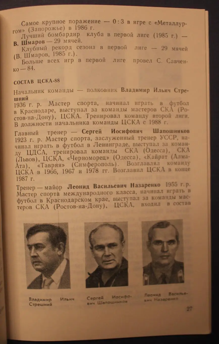 Футбол 1988 ЦСКА 3