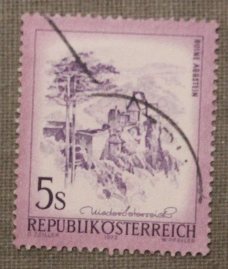 Руины замка Аггштайн Стандартный выпуск Почта Австрии 1974