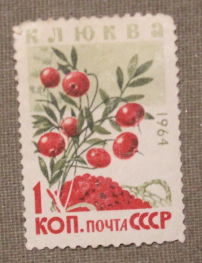 Клюква из набора Ягоды. Почта СССР 1964