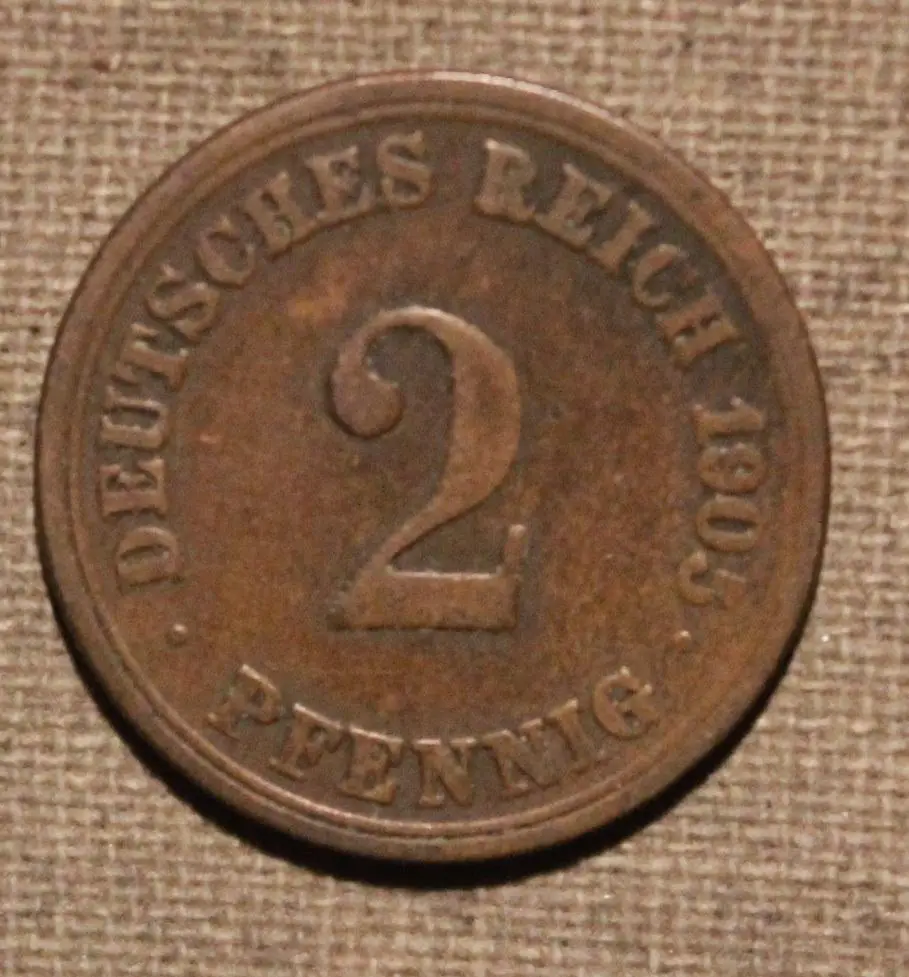 2 пфеннига Германия 1905 а