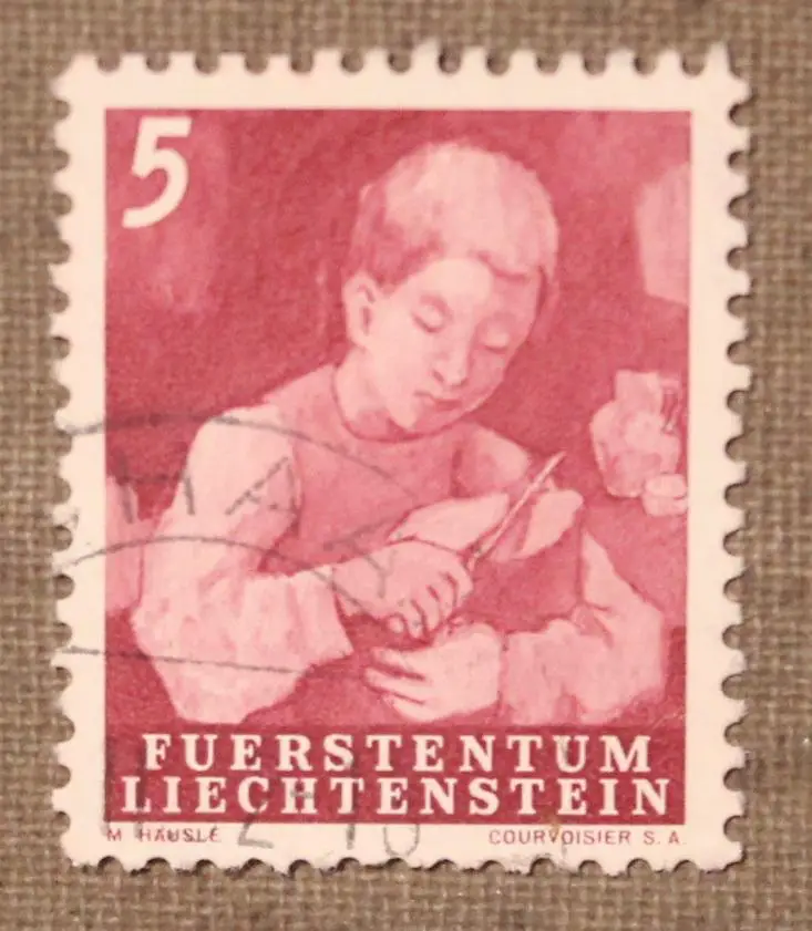 Работник серия Профессии в сельском хозяйстве Почта Лихтенштейна 1951