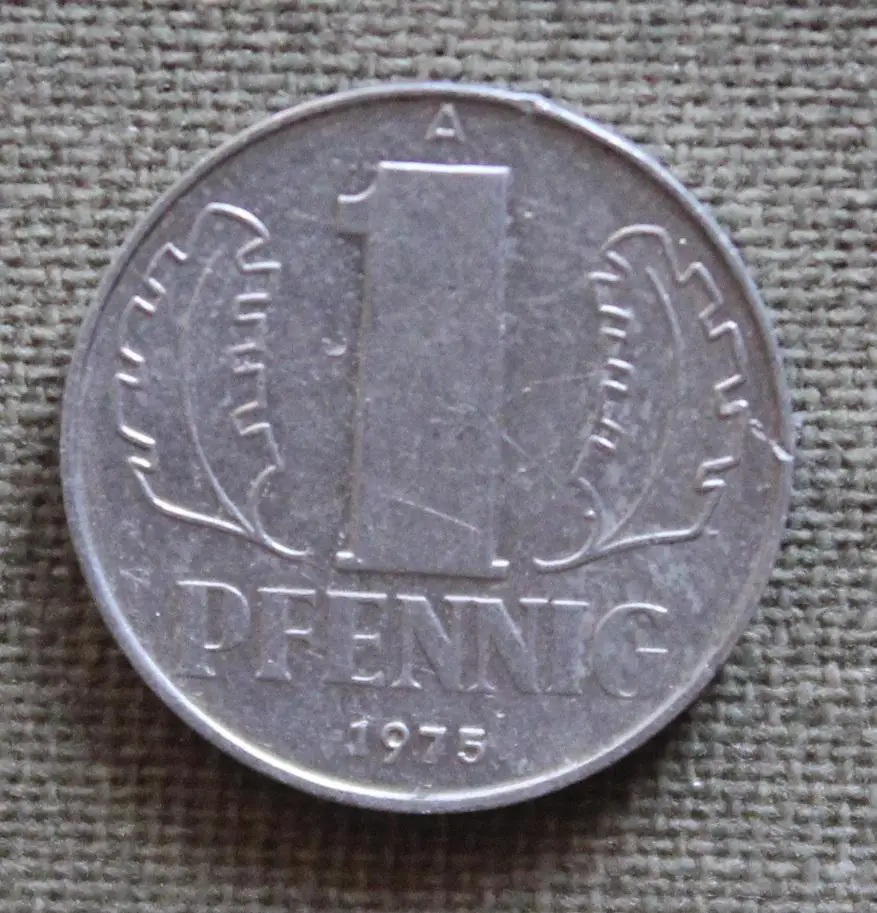 1 пфенниг ГДР 1975а