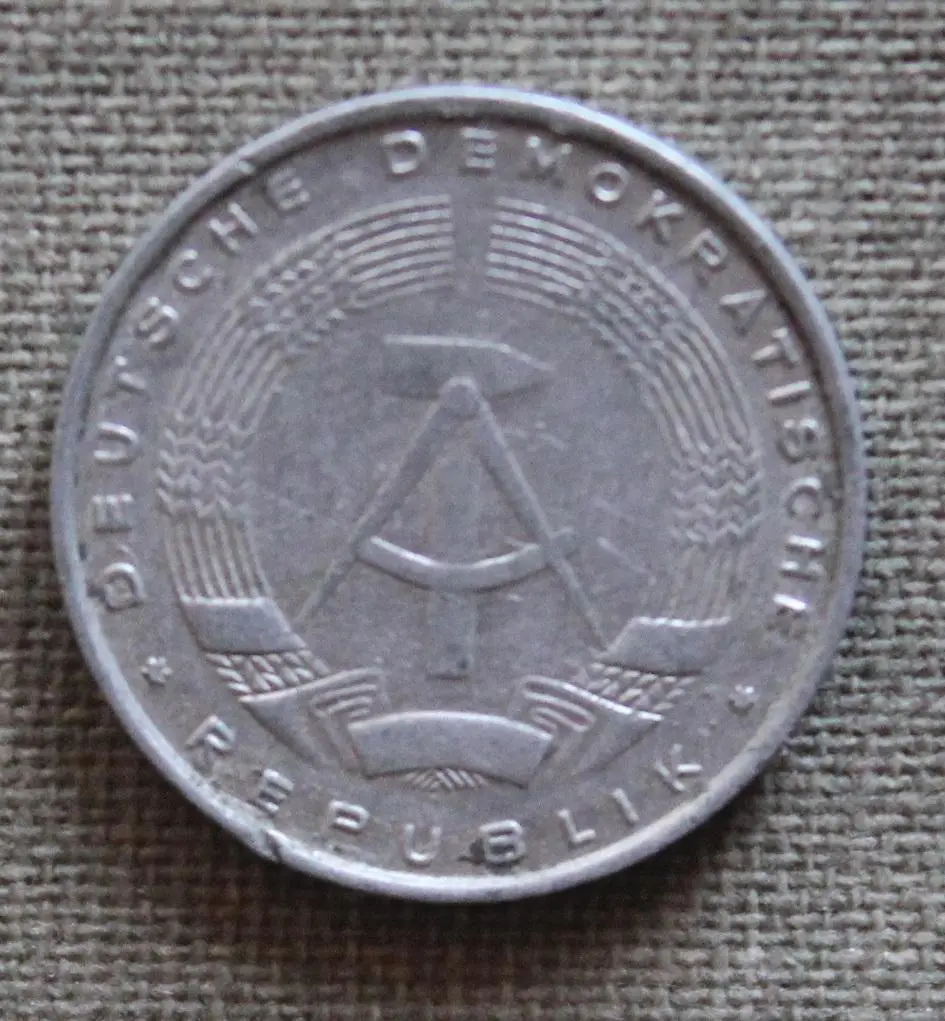 5 пфеннигов ГДР 1968а 1