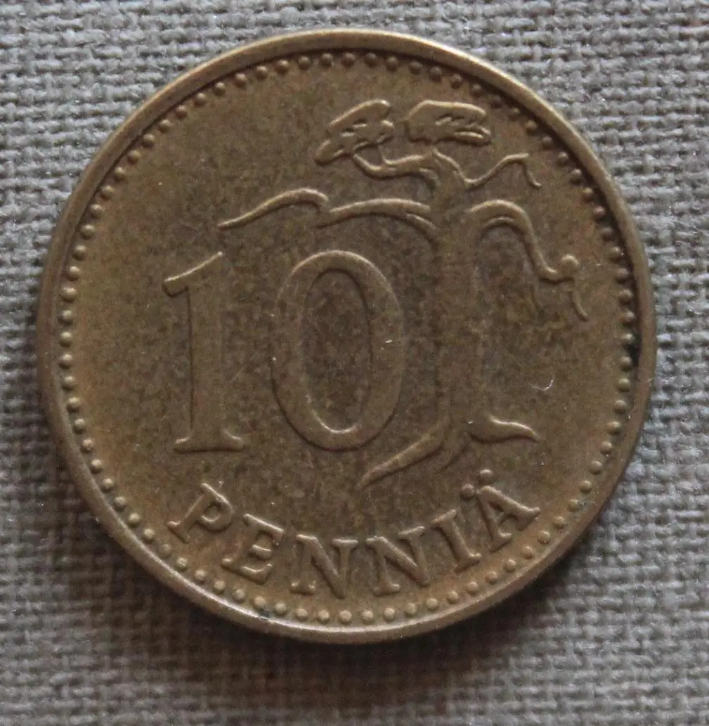 10 пенни Финляндия 1963 лот 2
