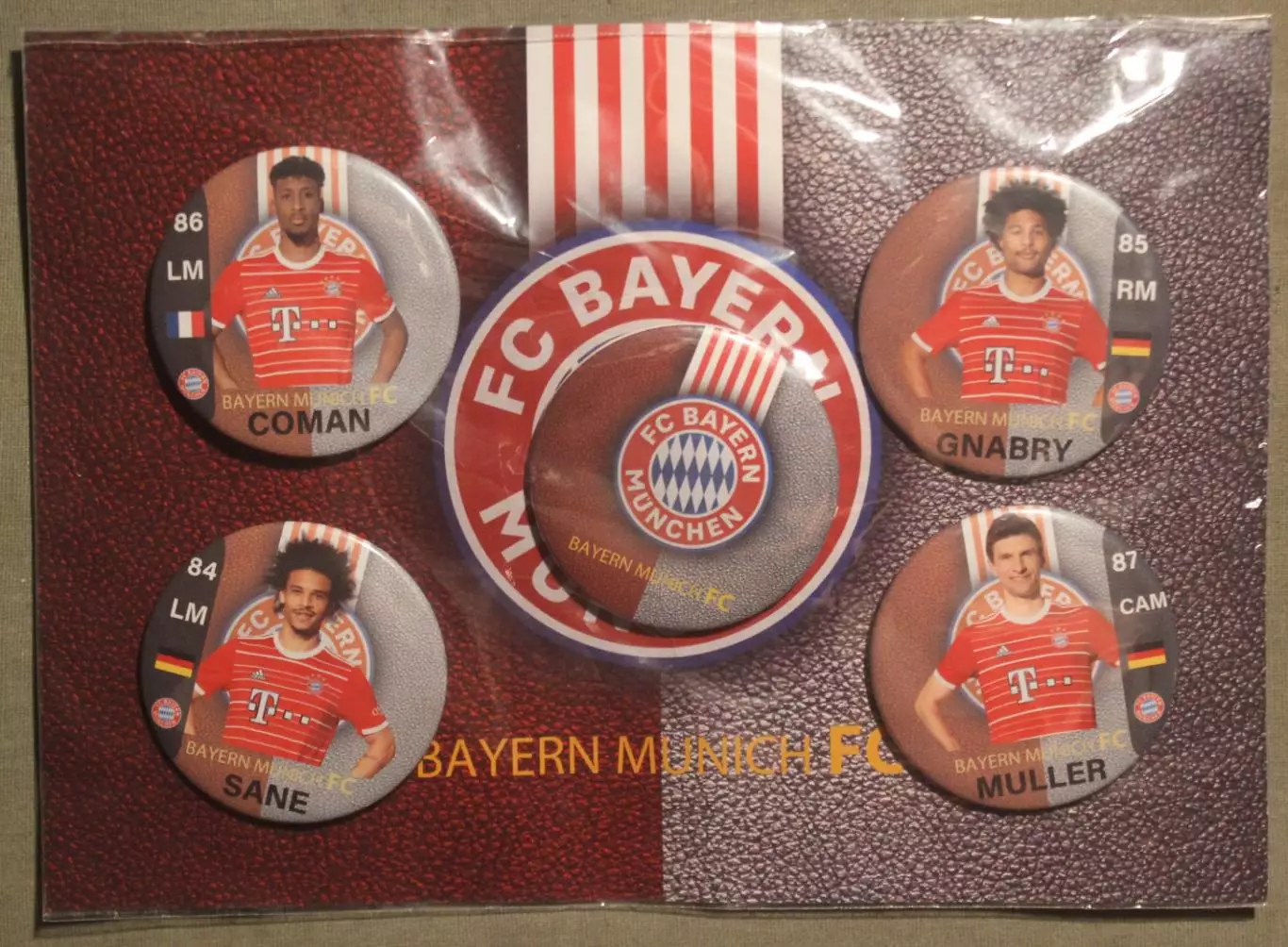 Набор значков. Футбольный клуб Бавария Мюнхен, Германия