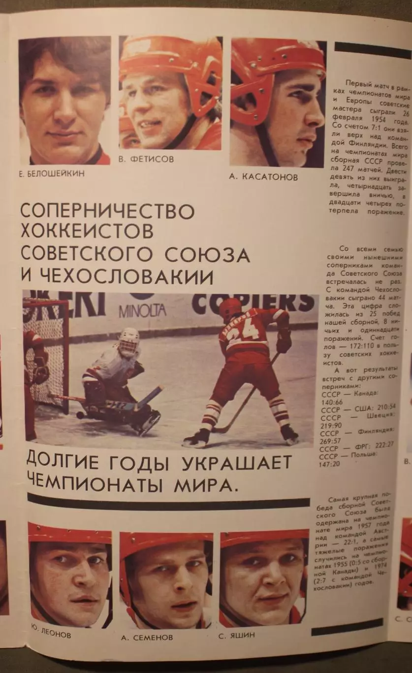 Сборная Советского Союза по хоккею. Чемпионат мира и Европы Москва 1986 3