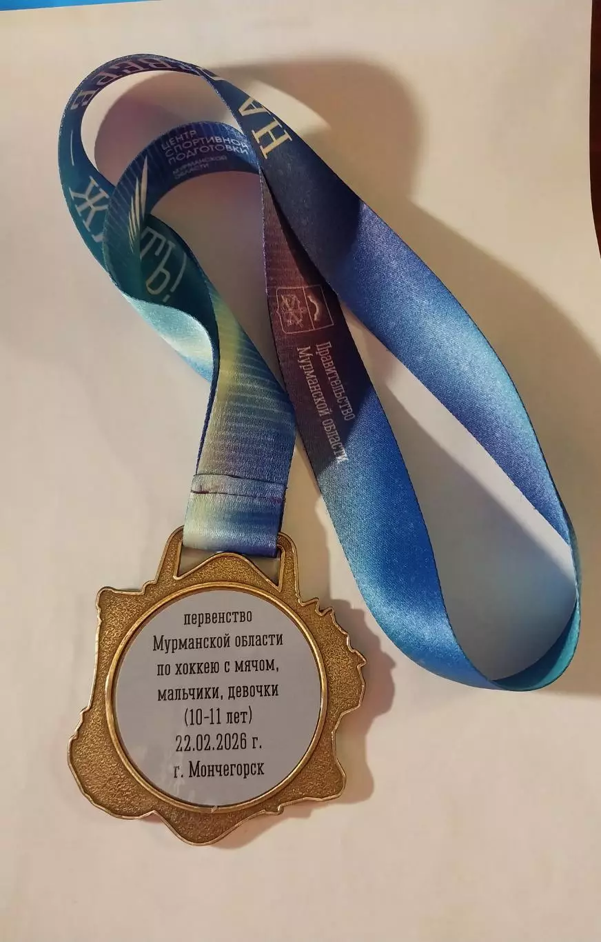 Медаль Первенство Мурманской области по хоккею с мячом, мальчики, девочки 2026 4