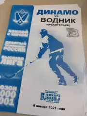 Динамо Москва - Водник Архангельск. 08.01.2001 Хоккей с мячом