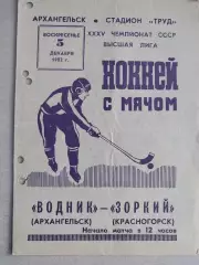 Водник Архангельск - Зоркий Красногорск. 5.12.1982 Хоккей с мячом