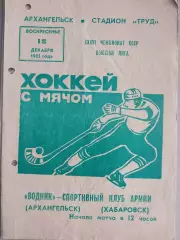 Водник Архангельск - СКА Хабаровск. 5.12.1982 Хоккей с мячом