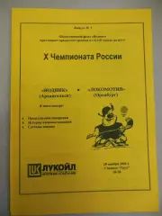 Водник Архангельск - Локомотив Оренбург. 29.11.2001 Хоккей с мячом