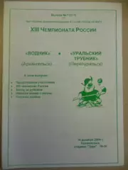 Водник Архангельск - Уральский трубник Первоуральск 19.12.2004 Хоккей с мячом
