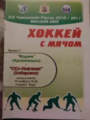 Водник Архангельск - СКА-Нефтяник Хабаровск 10.11.2010 Хоккей с мячом