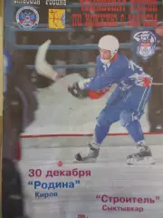 Родина Киров - Строитель Сыктывкар 30.12.2006. Хоккей с мячом
