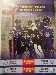 Волга Ульяновск - Родина Киров, Водник Архангельск 21.01 и 1.02.2020