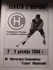 Мончегорск-Североникель- Стрела Жуковский 2-3.12.2000 Хоккей с мячом