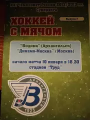 Водник Архангельск - Динамо Москва 10.01.2013 Хоккей с мячом